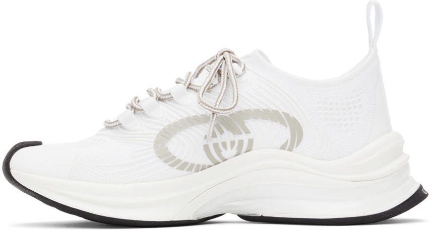 Gucci White Run Low-Top Sneakers - Picture 4