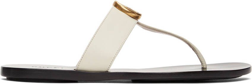 Gucci Off-White GG Marmont Sandals - Picture 3