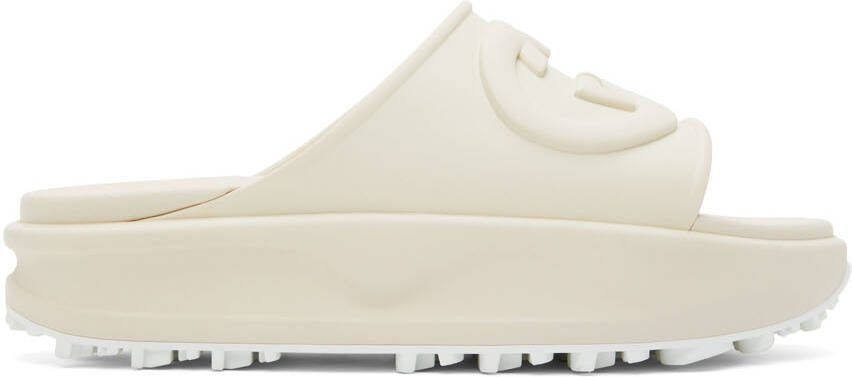 Gucci Off-White Interlocking G Slides - Picture 5