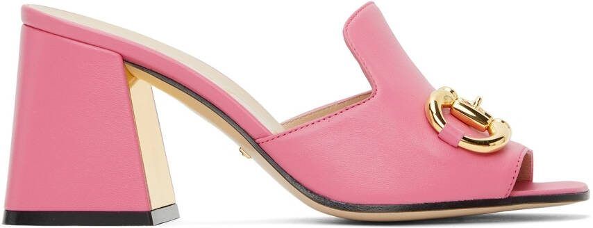 Gucci Pink Horsebit Heels - Picture 4