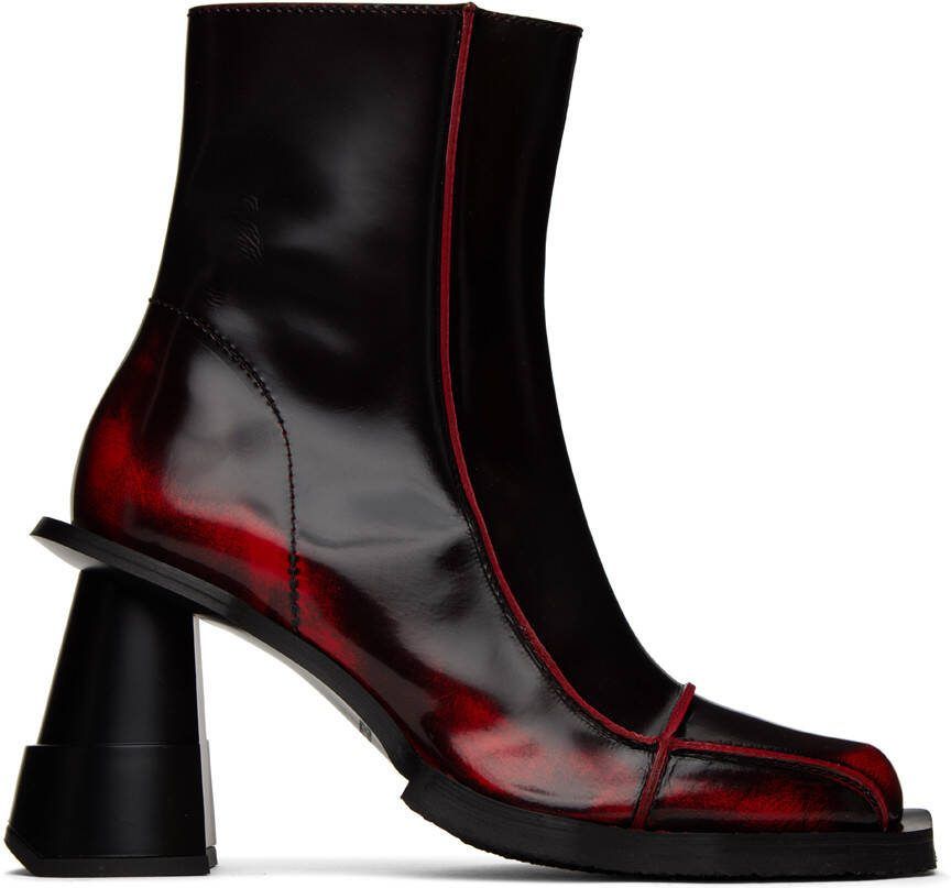Henrik Vibskov Black  Red Elle Driver Boots - Picture 5