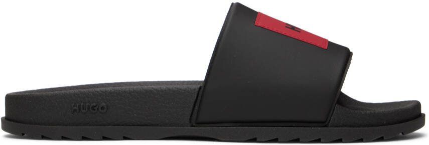 Hugo Black  Red Match Slides - Picture 5