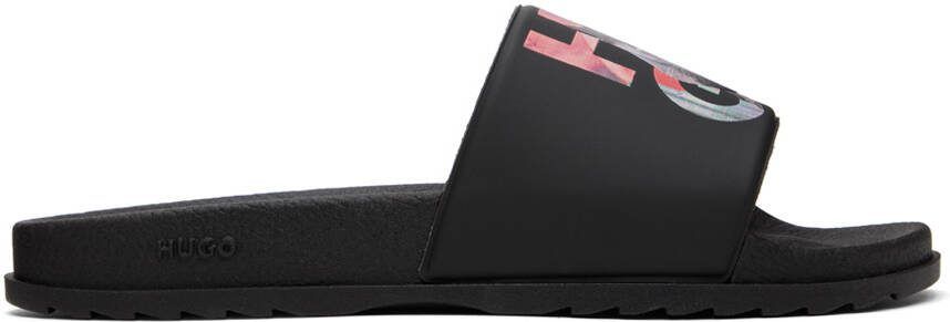 Hugo Black Logo Print Slides