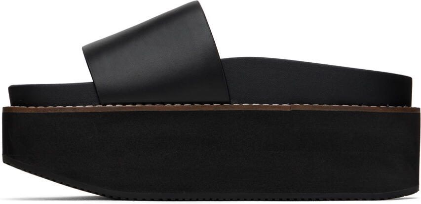 Hugo Black Faux-Leather Platform Sandals - Picture 3
