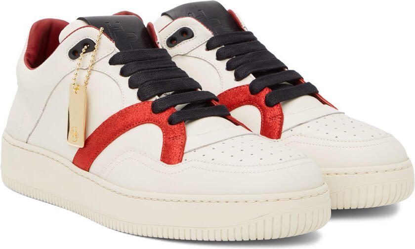 Human Recreational Services Off-White  Red Mongoose Low Sneakers - Picture 2