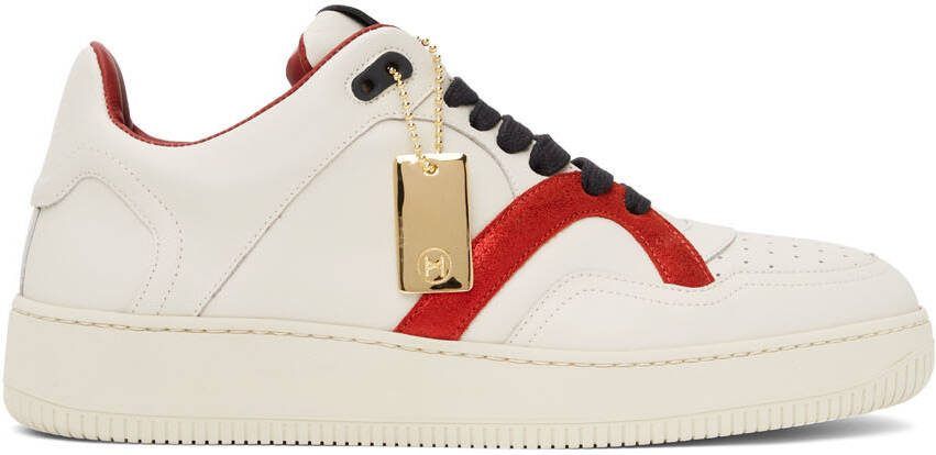 Human Recreational Services Off-White  Red Mongoose Low Sneakers - Picture 5