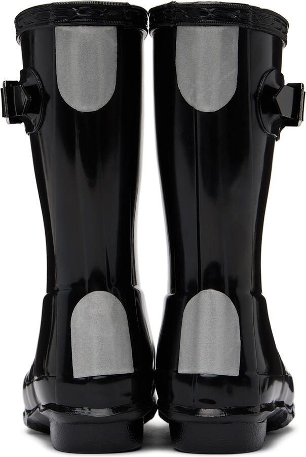 Hunter Kids Black Original Gloss Little Kids Rain Boots - Picture 4