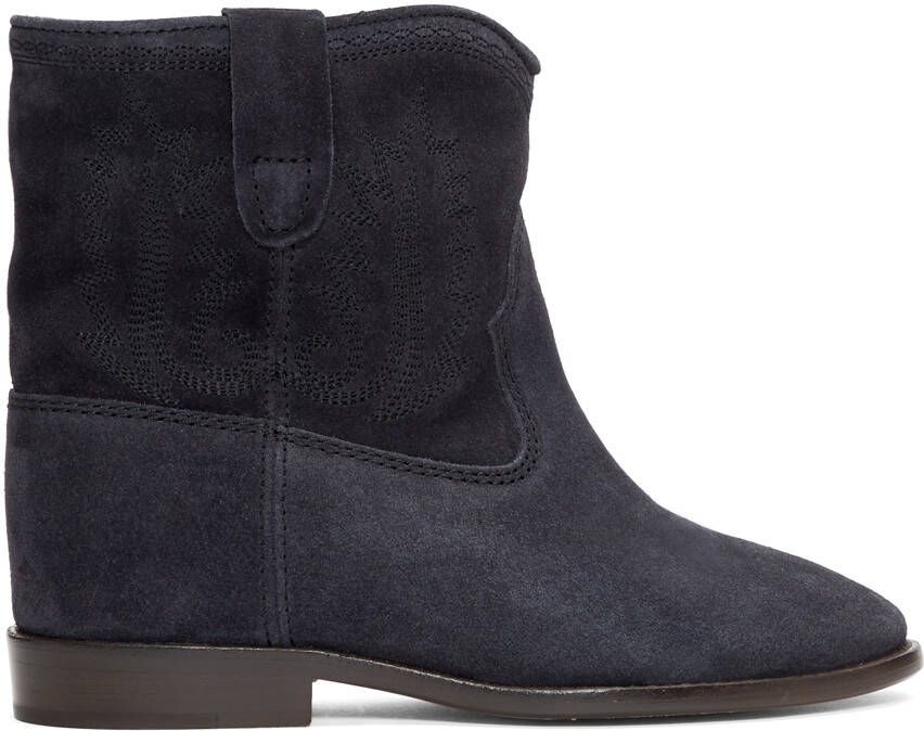 Isabel Marant Black Embroidered Crisi Boots - Picture 5