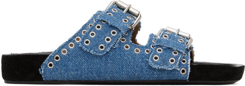 Isabel Marant Blue Lennyo Buckle Sandals - Picture 5