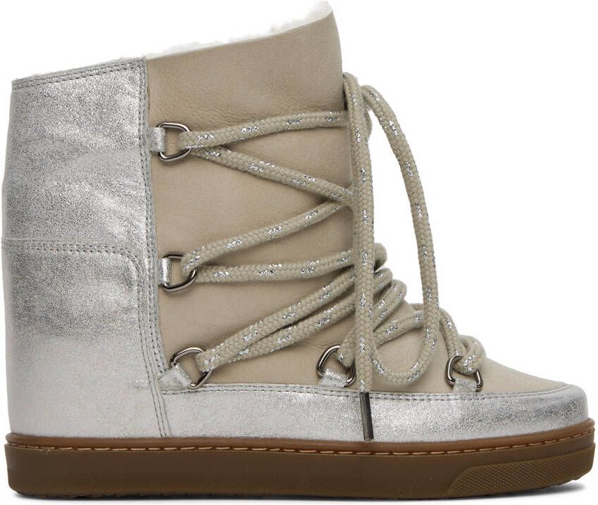 Isabel Marant Gray  Silver Nowles Boots