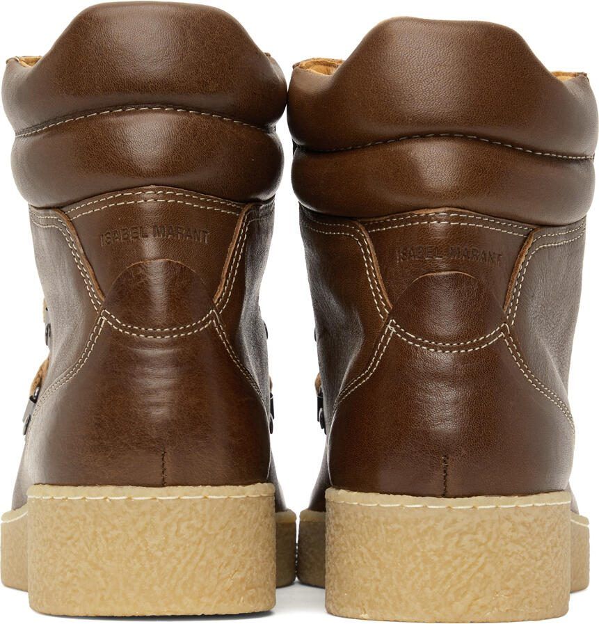 Isabel Marant Brown Shearling Alpaca Ankle Boots