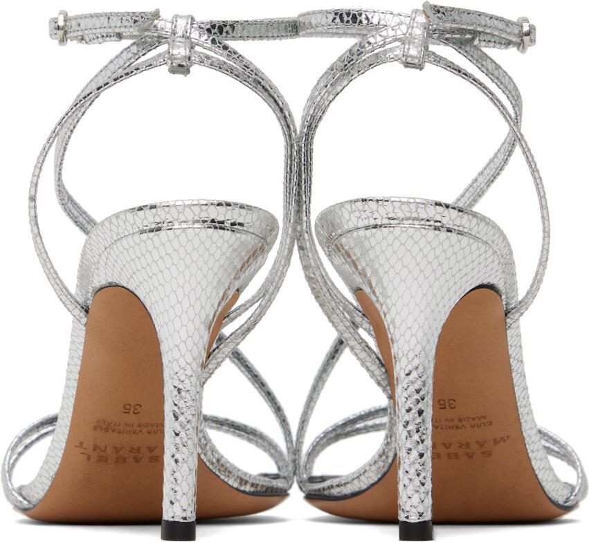 Isabel Marant Silver Snake Axee Sandals