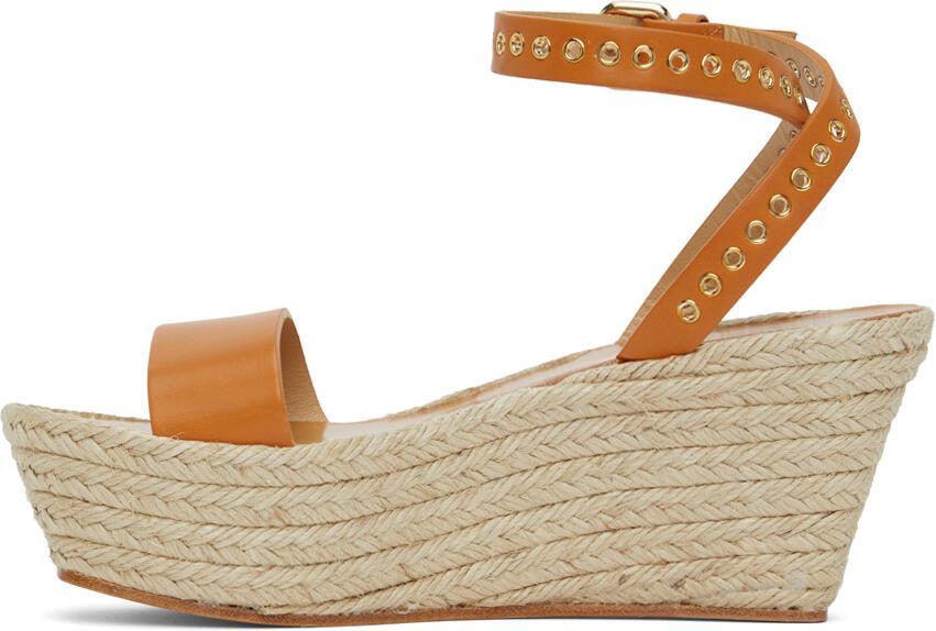 Isabel Marant Tan Messer Wedge Sandals - Picture 4