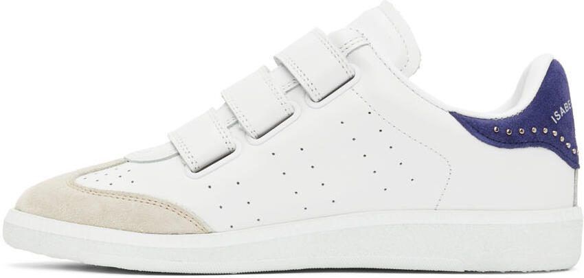 Isabel Marant White  Indigo Studded Beth Sneakers - Picture 3