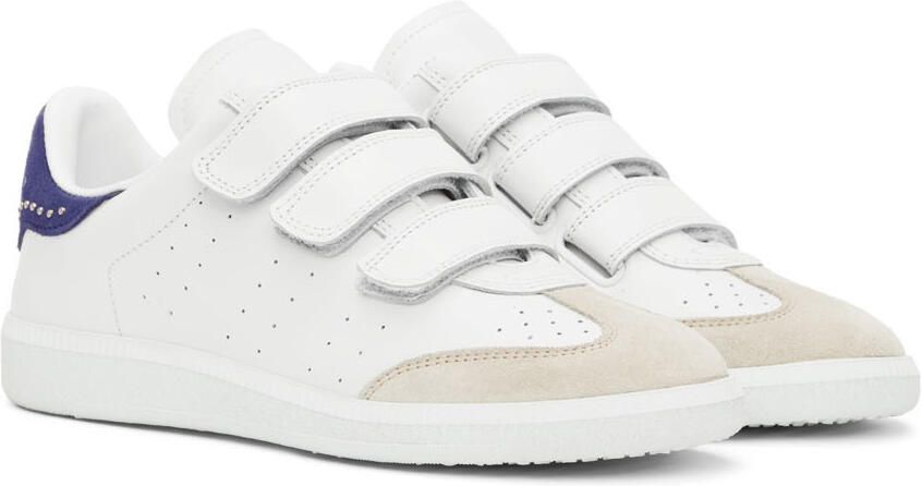 Isabel Marant White  Indigo Studded Beth Sneakers - Picture 2