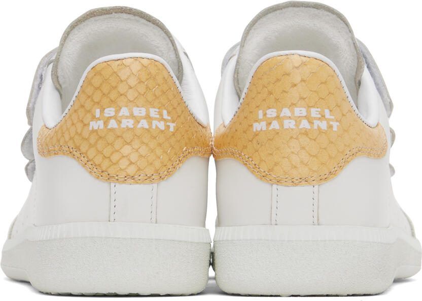 Isabel Marant White  Yellow Beth Sneakers