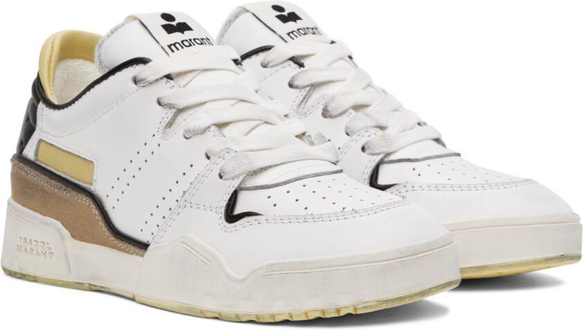 Isabel Marant White  Yellow Emree Sneakers - Picture 2