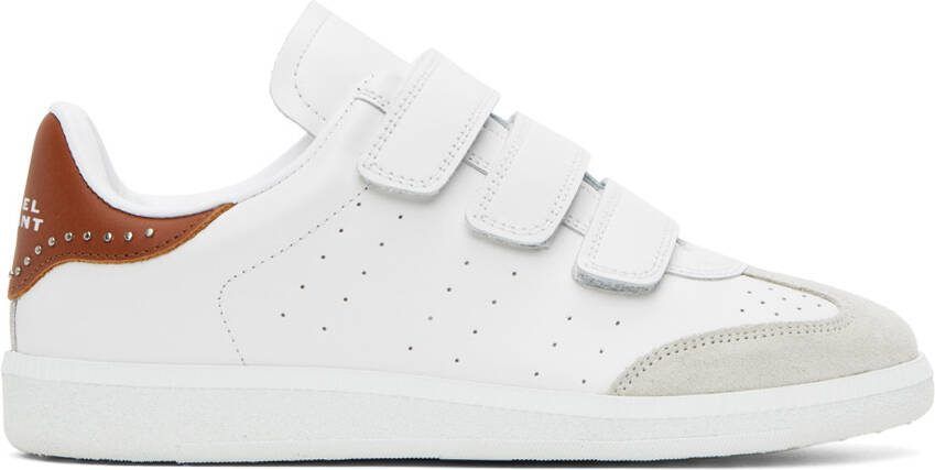 Isabel Marant White  Brown Beth Sneakers