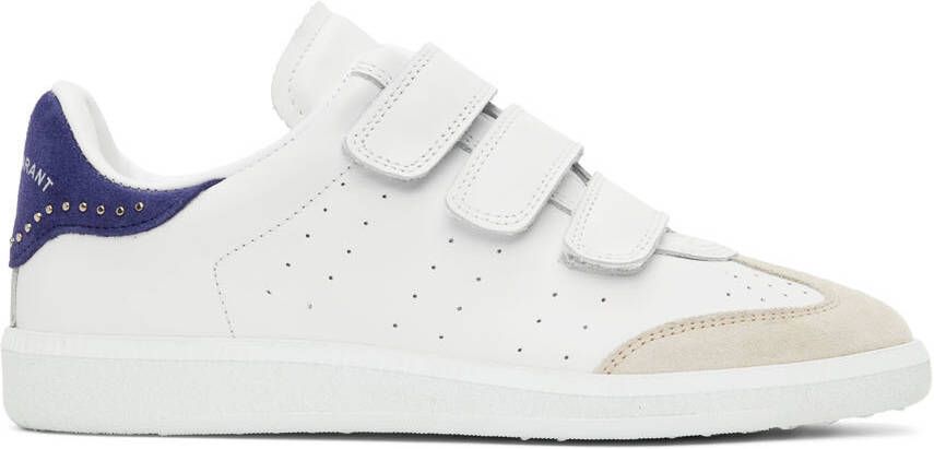 Isabel Marant White  Indigo Studded Beth Sneakers - Picture 5