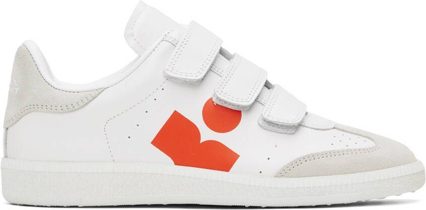 Isabel Marant White  Orange Sneakers - Picture 4