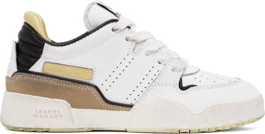 Isabel Marant White  Yellow Emree Sneakers - Picture 4