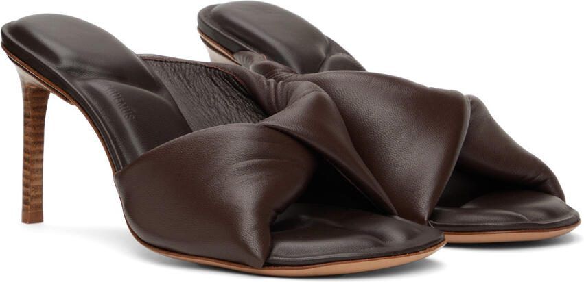 Jacquemus Brown 'Les Mules Bagnu' Heeled Sandals - Picture 2