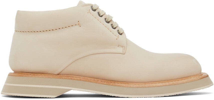 Jacquemus Off-White 'Les Chaussures Bricolo' Lace-Up Work Boots - Picture 5