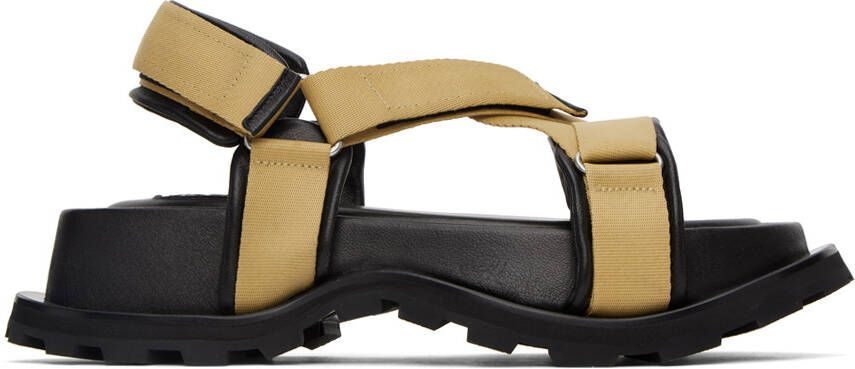 Jil Sander Beige Webbing Sandals - Picture 5