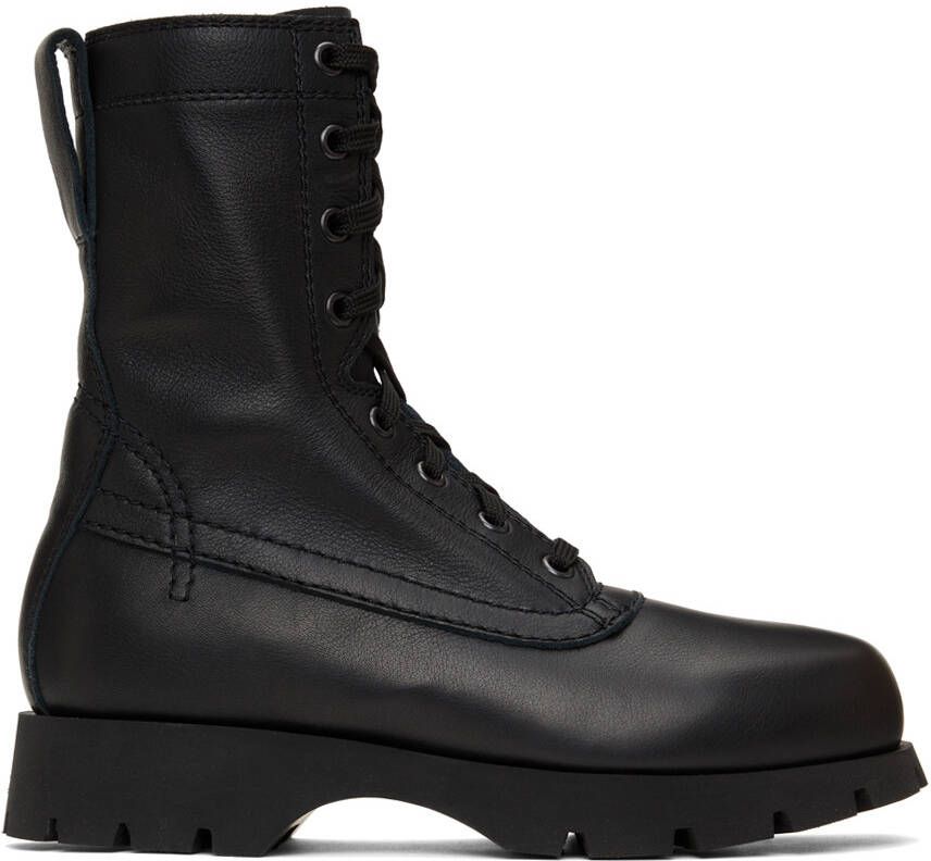 Jil Sander Black Leather Boots - Picture 4
