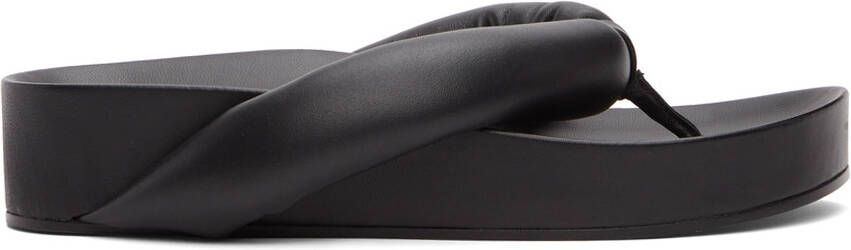 Jil Sander Black Oversize Flip Flop Sandals - Picture 5