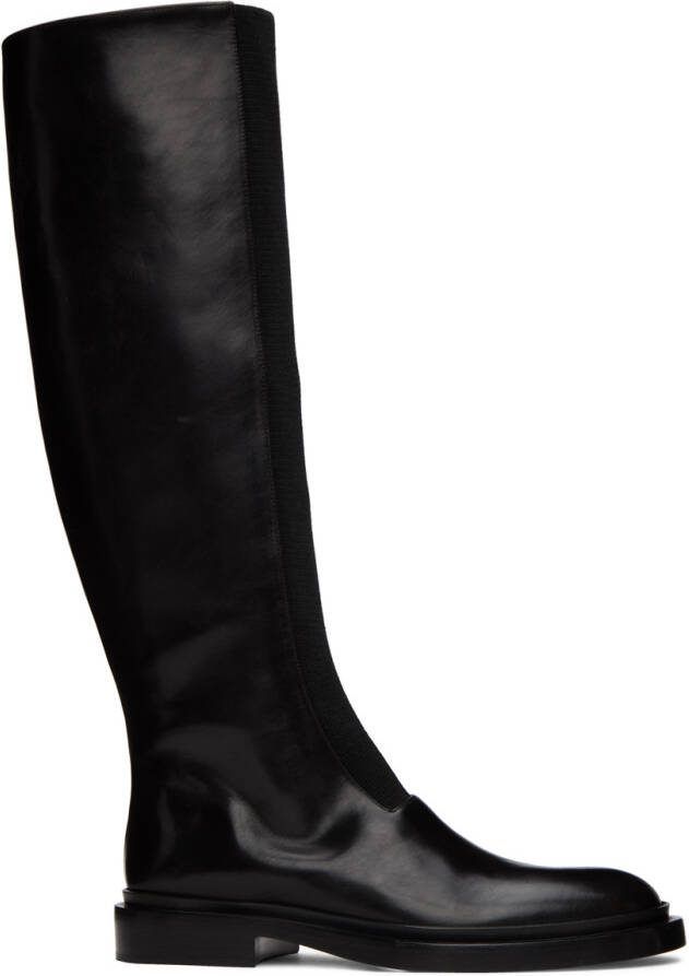 Jil Sander Black Tall Boots