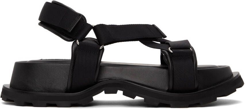 Jil Sander Black Webbing Sandals - Picture 5