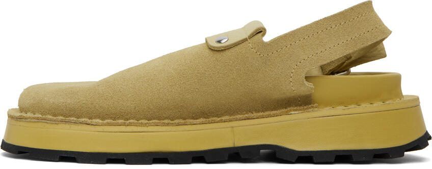 Jil Sander Beige Reverse Suede Sandals - Picture 3