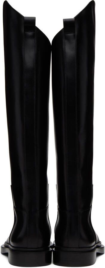 Jil Sander Black Asymmetric Boots - Picture 5