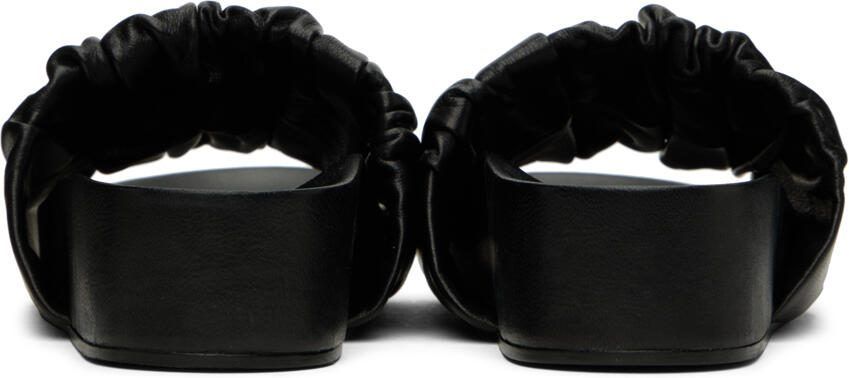 Jil Sander Black Gathered Slides