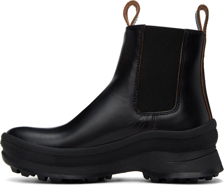 Jil Sander Black Leather Ankle Boots - Picture 3