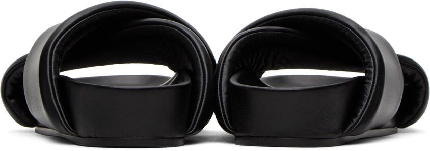 Jil Sander Black Padded Sandals - Picture 3
