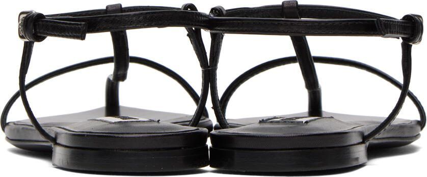 Jil Sander Black Pointed Toe Sandals