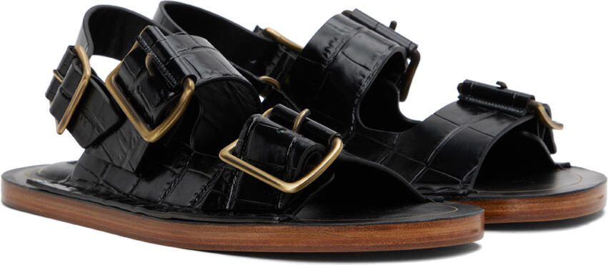 Jil Sander Black Slingback Sandals - Picture 2
