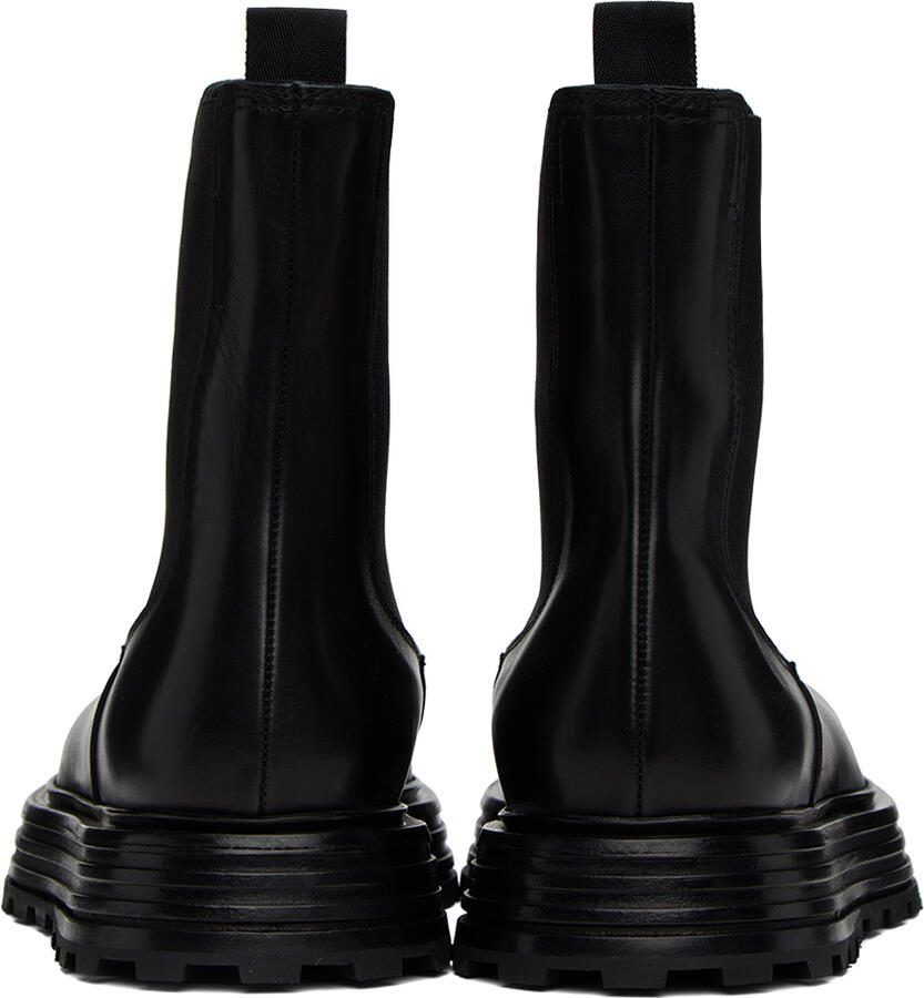 Jil Sander Black Square Toe Chelsea Boots
