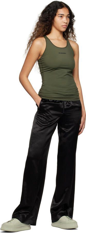 Jil Sander Green Leather Sneakers - Picture 4
