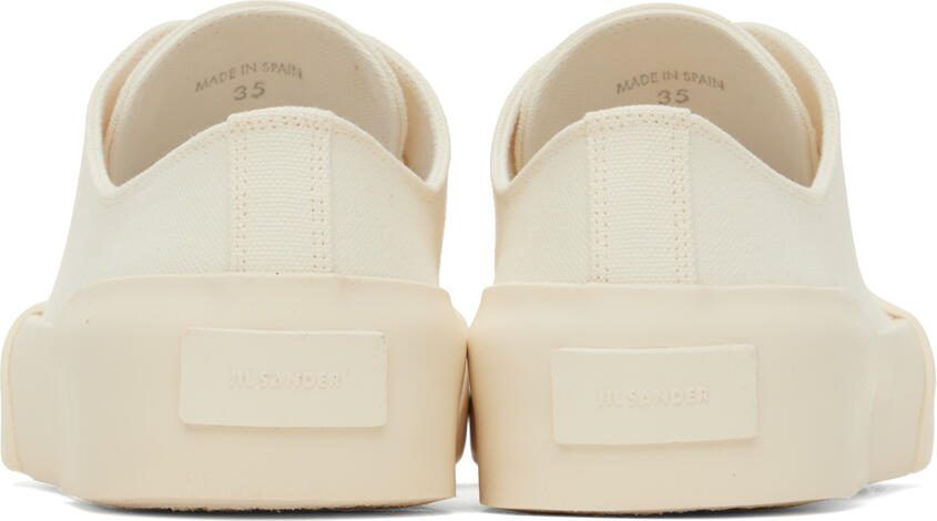 Jil Sander Off-White Canvas Sneakers