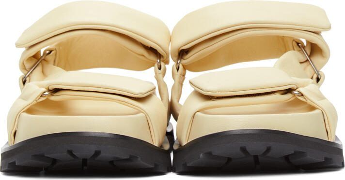 Jil Sander Off-White Leather Chunky Sole Sandals - Picture 3