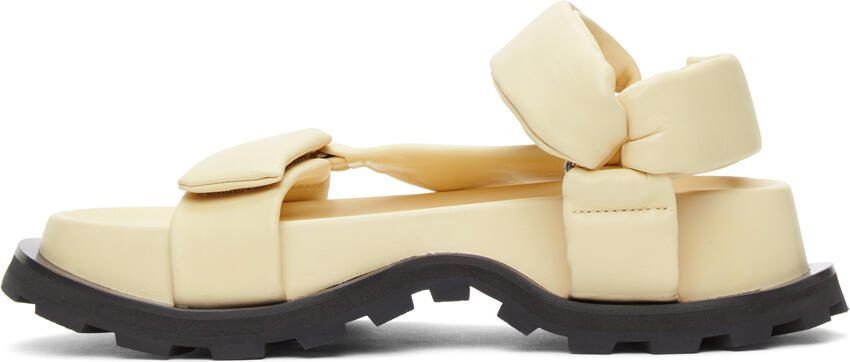 Jil Sander Off-White Leather Chunky Sole Sandals - Picture 2