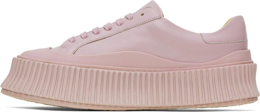 Jil Sander Purple Leather Sneakers - Picture 3