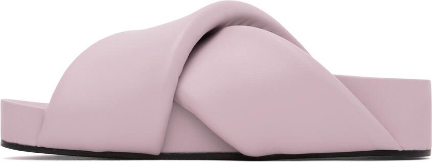 Jil Sander Purple Oversized Wrapped Sandals - Picture 4