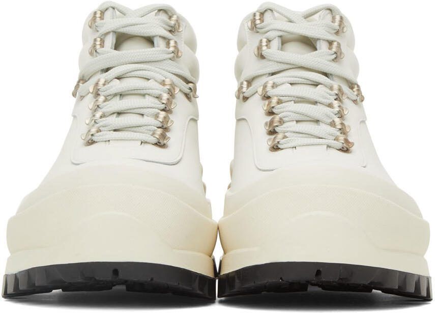 Jil Sander SSENSE Exclusive White Lace-Up Work Boots - Picture 2
