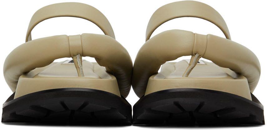 Jil Sander Taupe Oversize Strap  Sole Sandals - Picture 2