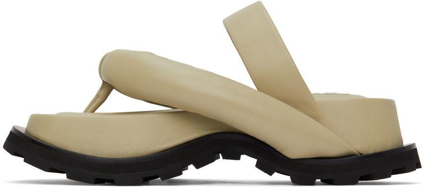 Jil Sander Taupe Oversize Strap  Sole Sandals - Picture 4