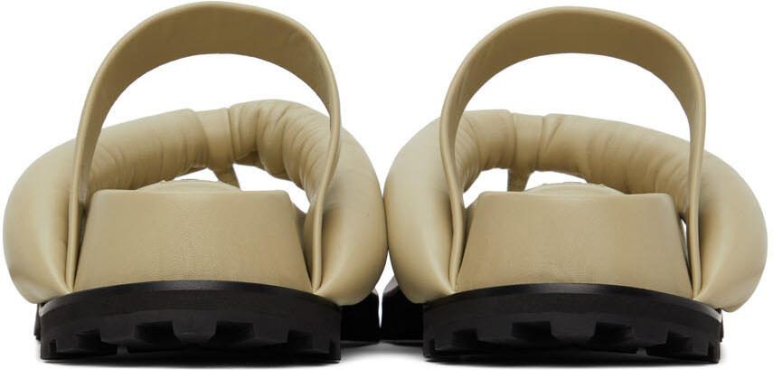 Jil Sander Taupe Oversize Strap  Sole Sandals - Picture 3